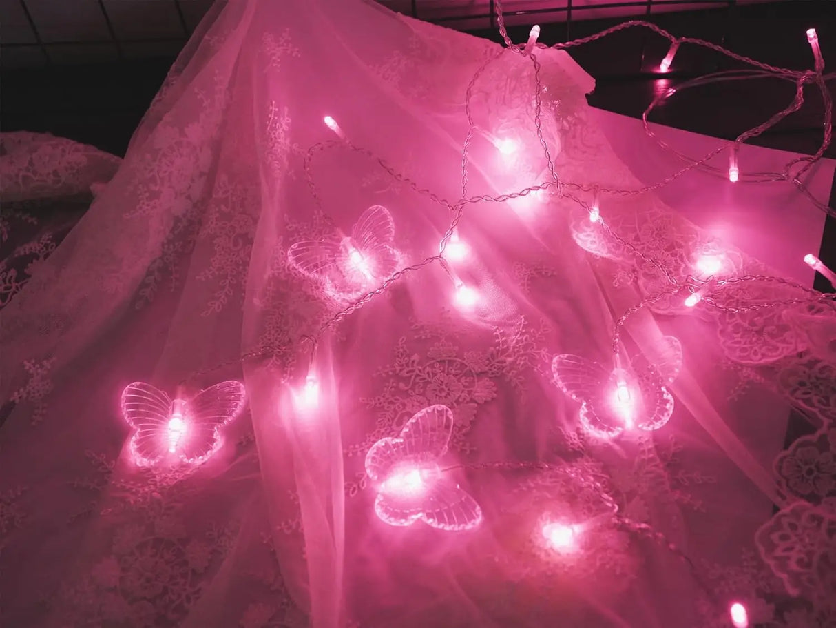 USB Butterfly String Light with 8 Modes - LED Flashing Fairy Lights