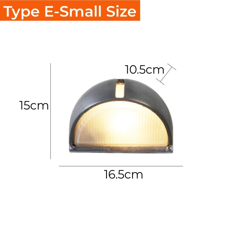 Outdoor Retro LED Wall Lamp E27 Industrial Vintage IP65 Waterproof Glass Ceiling Sconce Bathroom Garden Porch Wall Light Fixture