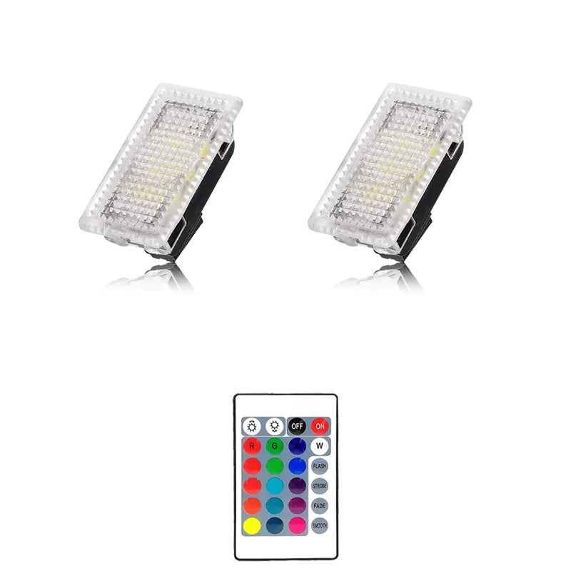 For Tesla RGB LED Lights Bulbs Kit Atmosphere Lamp Projector Trunk Lamp With Remote Control Car Interior for Tesla Model Y 3 X S