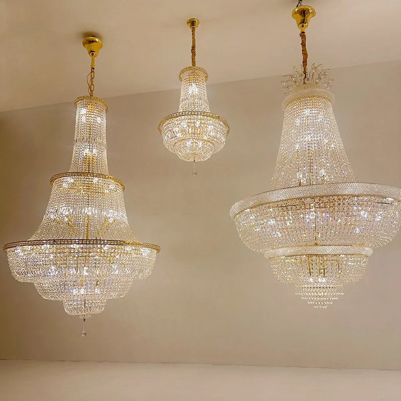 Luxury Crystal Chandeliers Home Loft Decor Lustre Led Lighting for Living Dining Room Ceiling Chandelier Pendant Lights Fixtures
