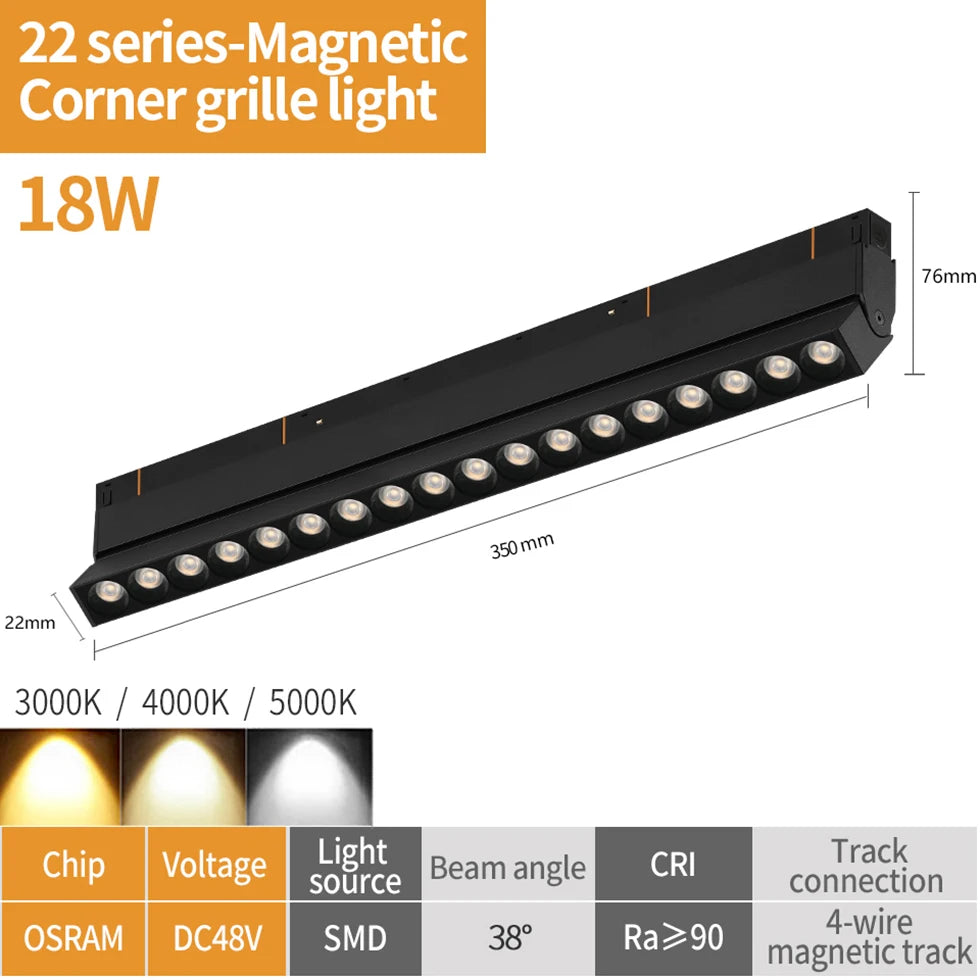 Smart Zigbee Magnetic Track Lighting - 48V Tuya Dimmable LED System