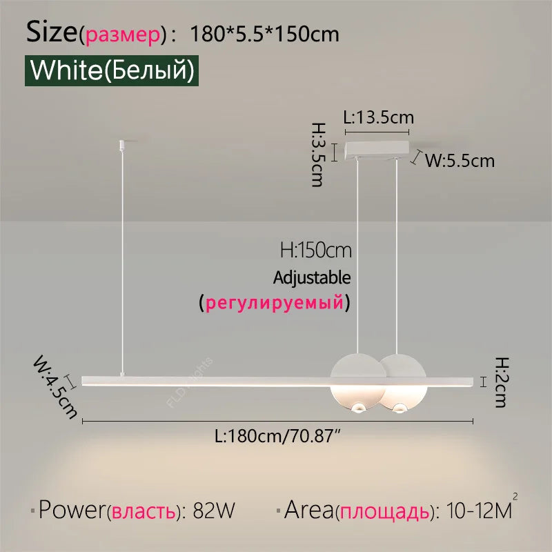 Dining room chandelier Nordic modern lamp dining table bar lamp restaurant lights kitchen lights office company led strip lamps