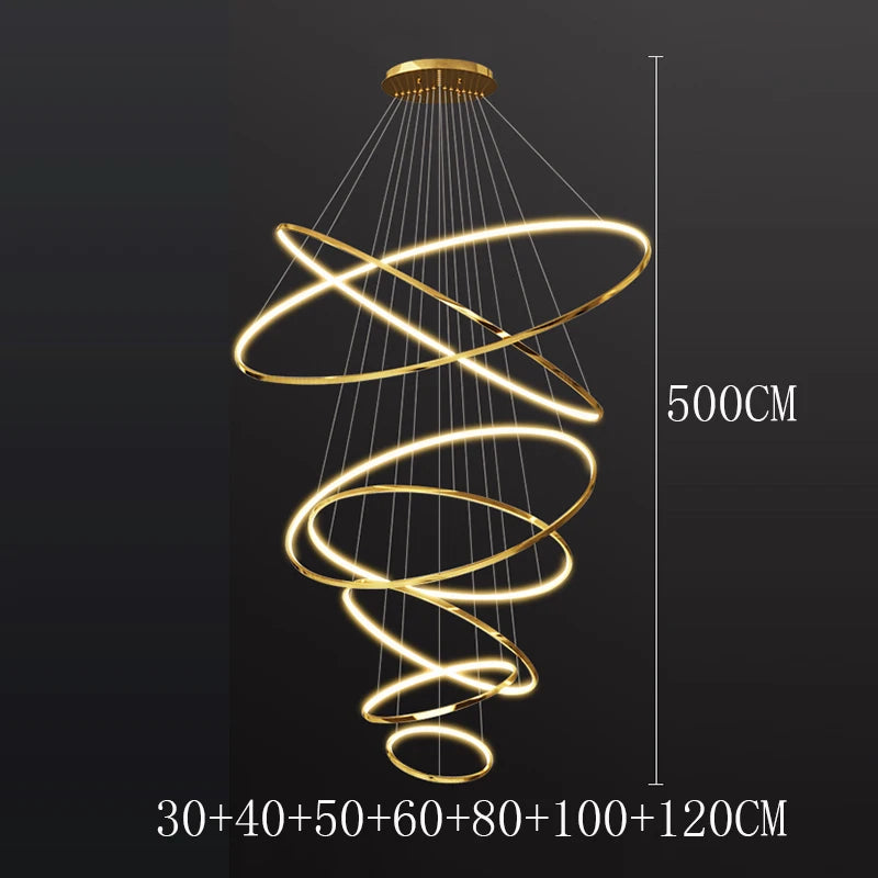 Modern LED Pendant Light for Living Room - Luxury Home Decor Chandelier