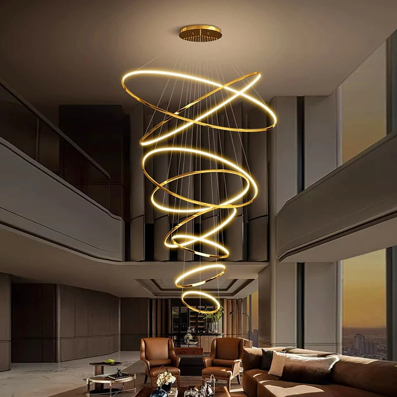 Modern LED Pendant Light for Living Room - Luxury Home Decor Chandelier