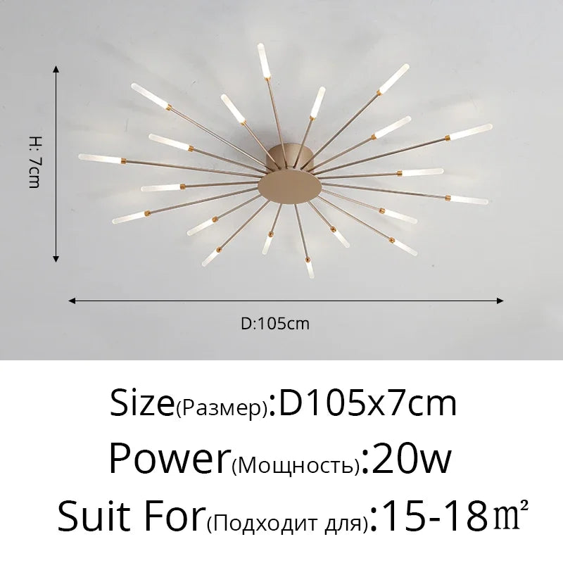 Modern Rotating Pen Tip LED Ceiling Light - Creative Sculptural Art Chandelier