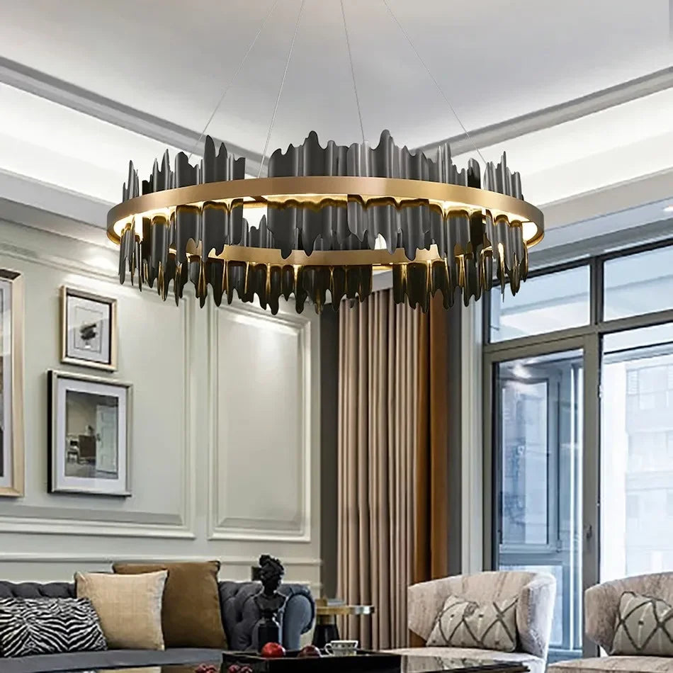 Modern Chandeliers For Dining Room Living Room With Remote Control LED Hanging Lamp Kitchen Island Pendant Light Lustre Fixtures