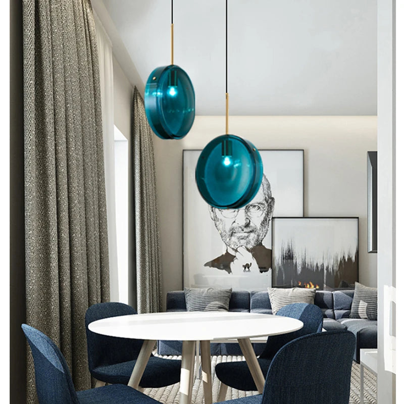 Nordic Designer Pendant Lights Modern Glass Hanglamp For Dining Room Bedroom Loft Decor Bar Luminaire Suspension Light Fixtures