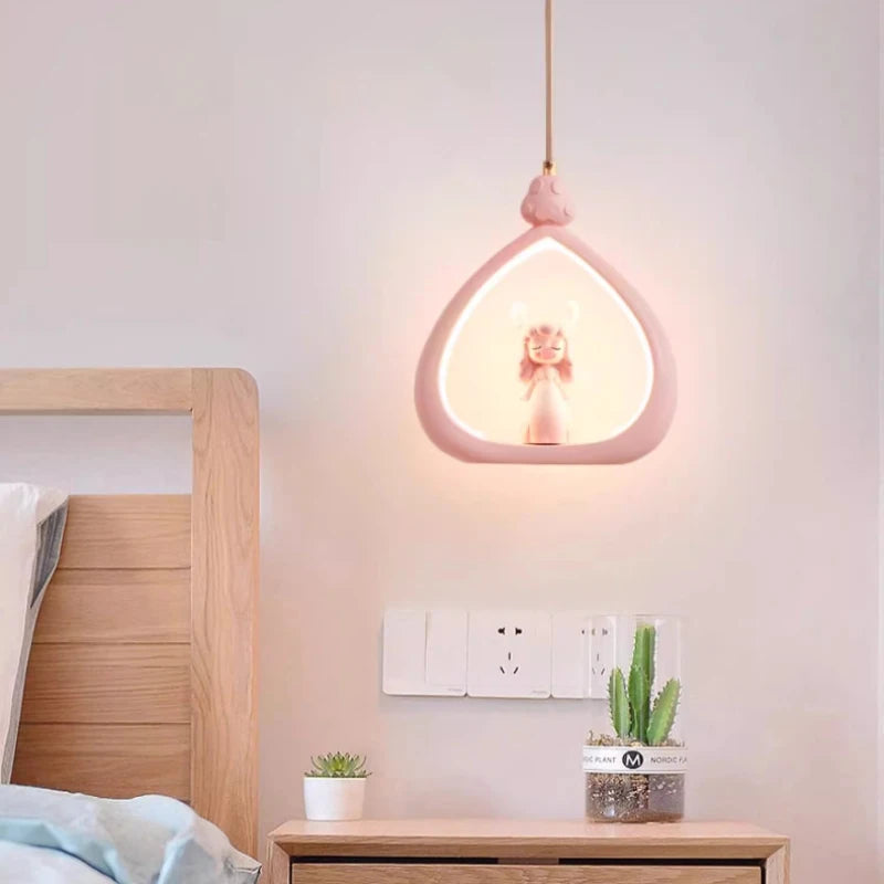 Princess Room Chandelier - Cute Cream Style LED Light for Girls Bedroom