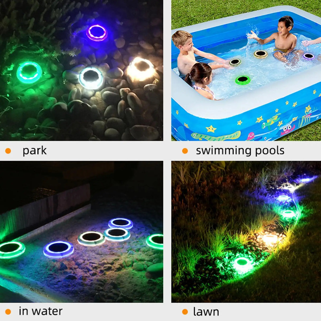 Solar Floating Pool Light Floating Underwater Light Waterproof Solar Floating Pool Lamp Swimming Pool Decorative Light