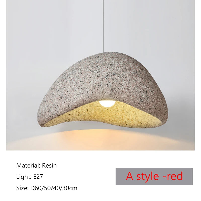 2026 Wabi-Sabi Pendant Lamp - Organic Textured Hanging Light for Dining Table