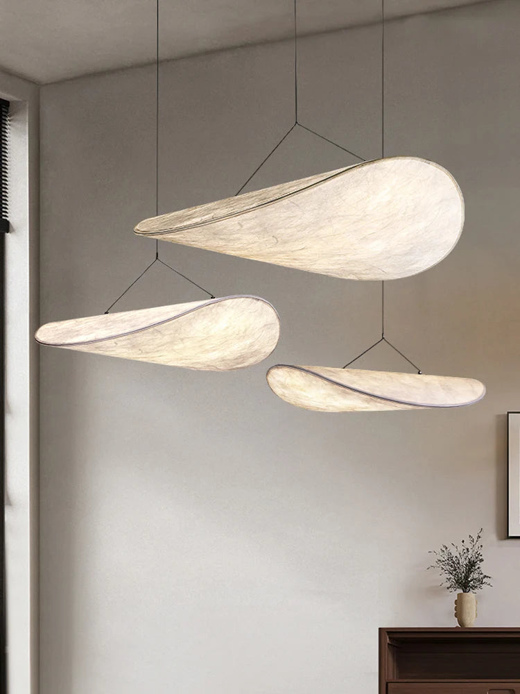 Modern LED Ceiling Chandeliers Living Room Dining Bedroom Pendant Lights Handmade Silk Hanging Lamp Home Decor Lighting Fixtures