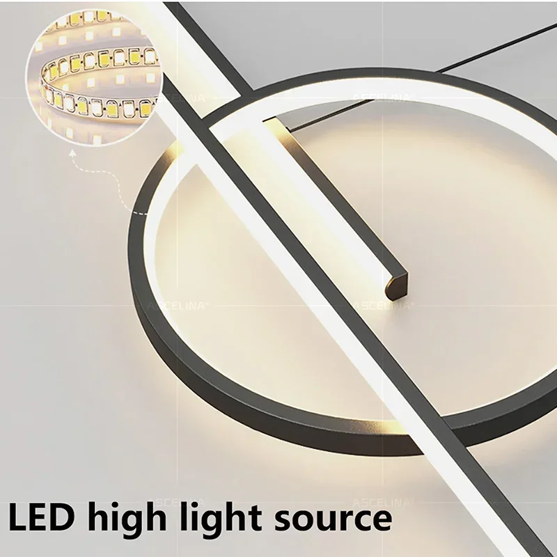 Modern LED Minimalist Chandelier - Contemporary Pendant Light for Living Room