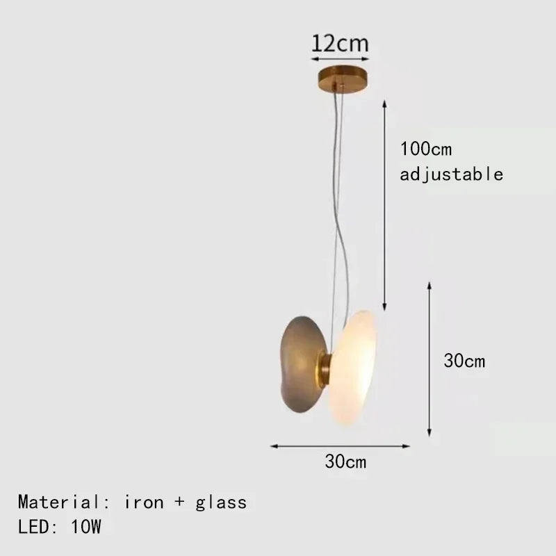 Nordic Creative Cobblestone Glass LED Pendant Chandelier for Restaurant Kitchen Bedroom Bedside Hotel Indoor Decor Lighting 2026