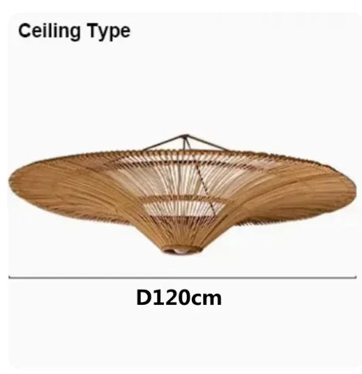 Japanese retro Wabi sabi pendant lamp restaurant Southeast Asian handmade rattan lamp home decoration living room bedroom lamp