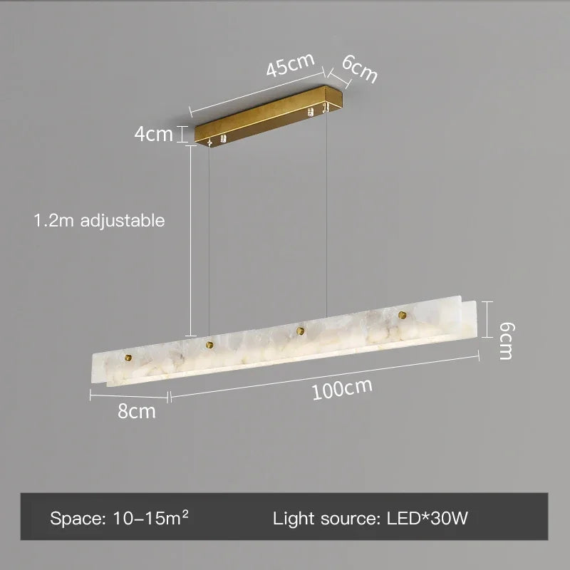Modern Luxury Marble LED Chandelier - Gold Designer Pendant Lamp