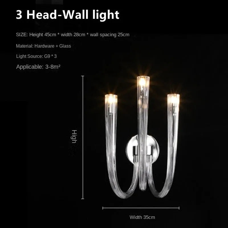 2025 New Post-Modern Simple Living Room U Shaped Glass Ceiling Chandelier Italian Designer Lustre Light Luxury Art Pendant Lamps