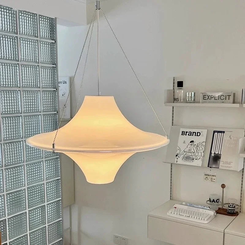 Medieval Cream Style Pendant Lamp Dining Room Pendant Lamp for Bedroom Living Room Shop Home Decor Simple White Hanging Lamp