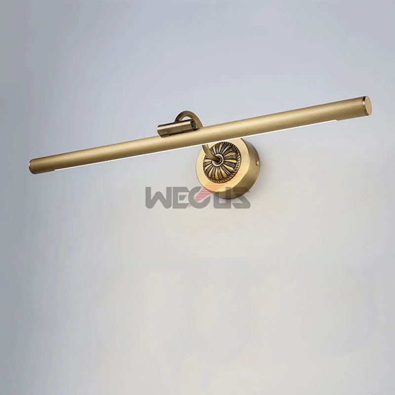 Europe copper bathroom wall mirror Lsmp ,hotel showcase picture lighting, bedroom vanity cabinet Light