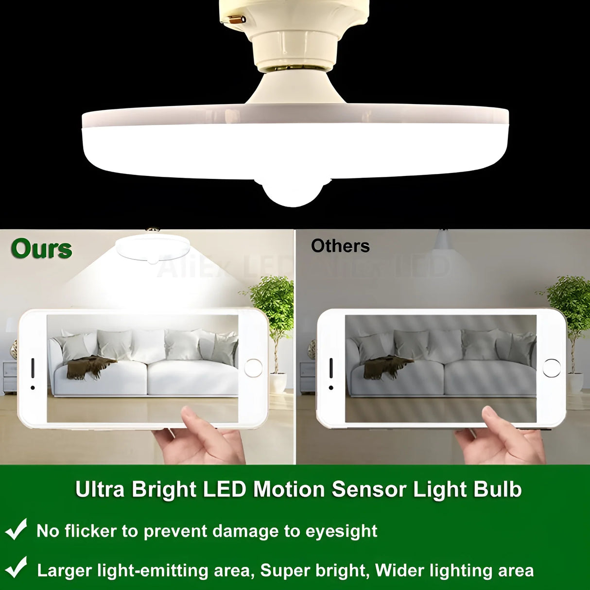 NEW 24W 36W 50W LED E27 UFO PIR Motion Sensor Ceiling Lights PIR Night Light Sensor Wall Lamps AC220V for Home Stairs Hallway