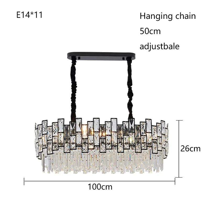 2025 New Modern High-End Light Luxury Crystal Chandeliers for Living Room Dining Bedroom Indoor Decor Lighting Lustres Fixtures