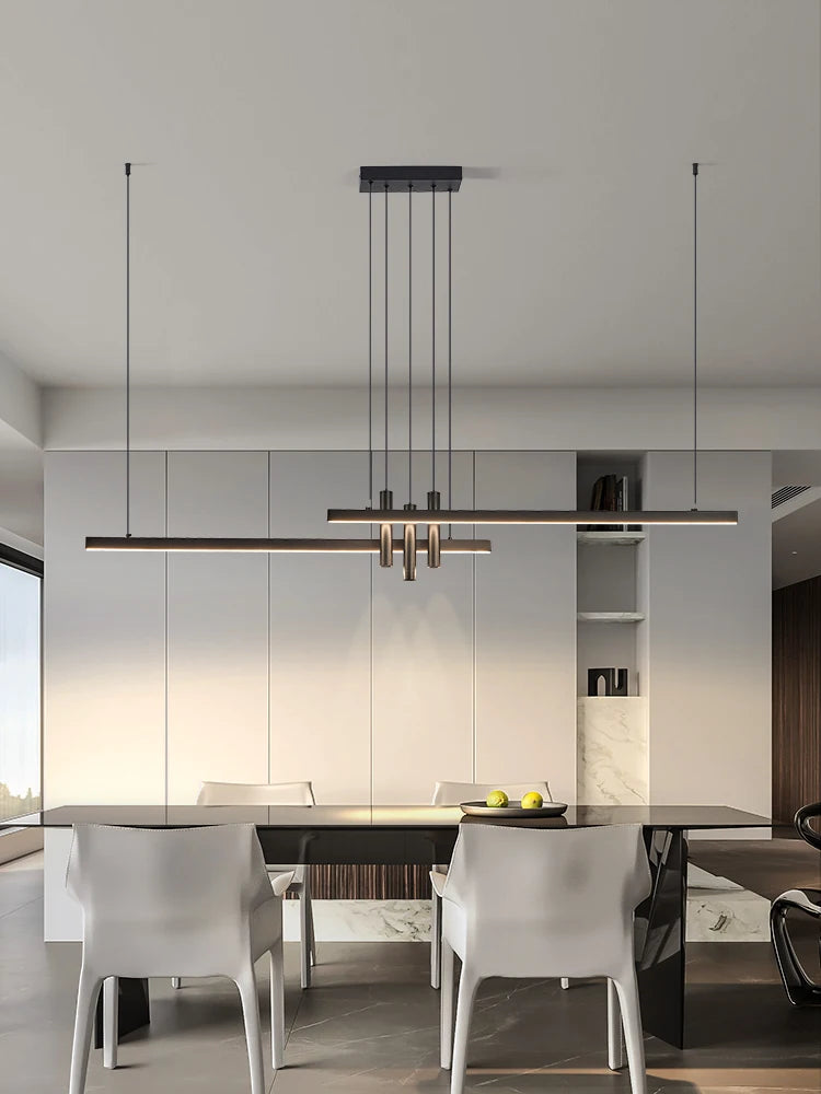Modern LED Strip Pendant Light - Designer Hanging Lamp with Memory Function