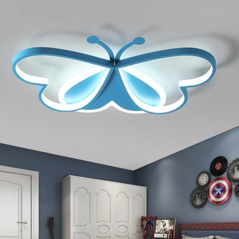 Creative Butterfly Ceiling Lights Modern Living Room Girls Bedroom Light Fixture Study Nursery Children's LED Lamp