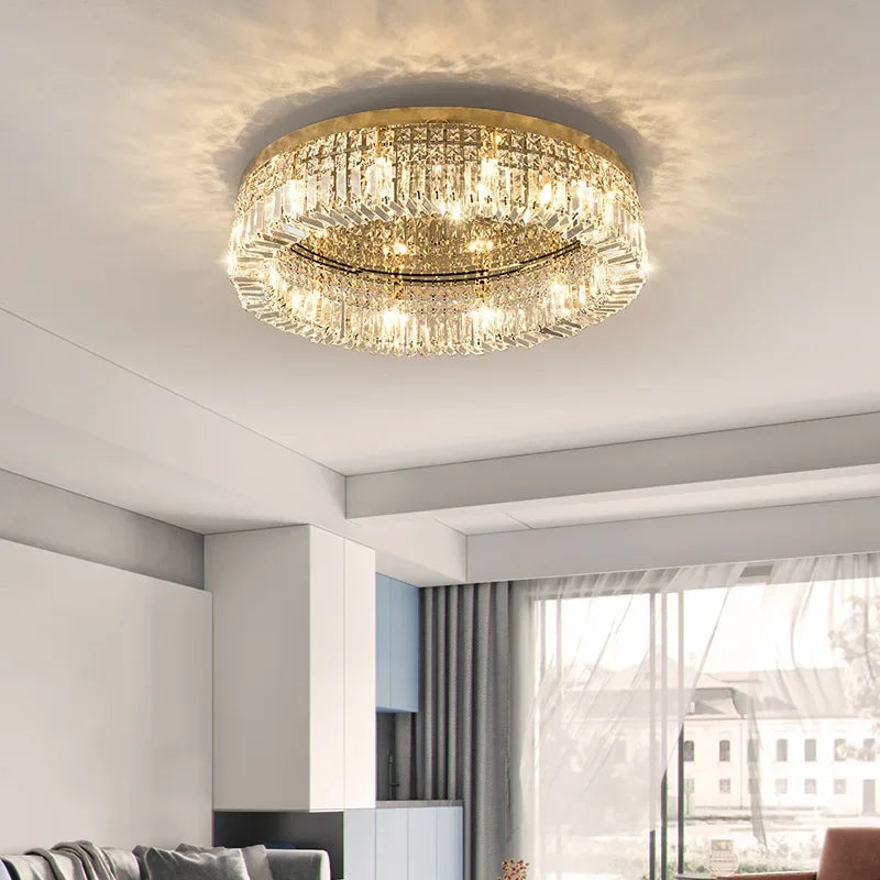 Luxury Crystal Bedroom LED Ceiling Lamp Simple Nordic Restaurant Living Room Kitchen Hotel Chandelier Modern Home Decor Lighting