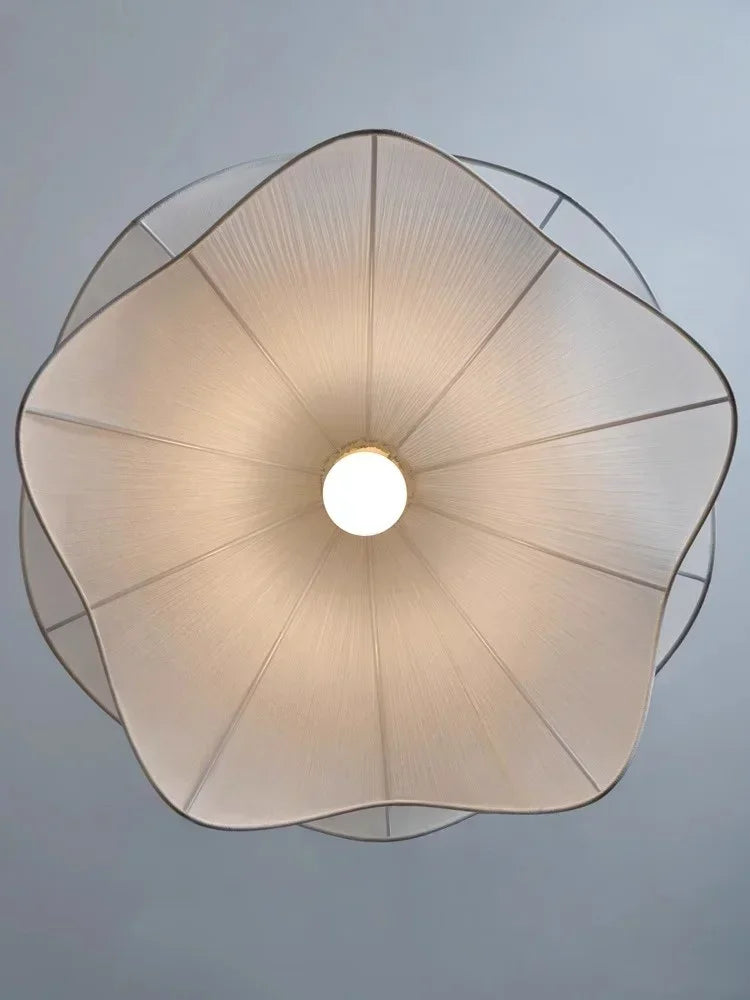Nordic Flowers Cloth Pendant Lights For Dinging Room Kitchen Chandelier Indoor Lighting Bedroom Atmosphere Hanging Lamp Fixtures