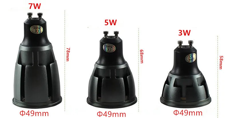 5pcs Super Bright Dimmable GU10 COB 3W 5W 7W LED Bulb Lamp AC110V 220V spotlight Warm White/Cold White led LIGHTING