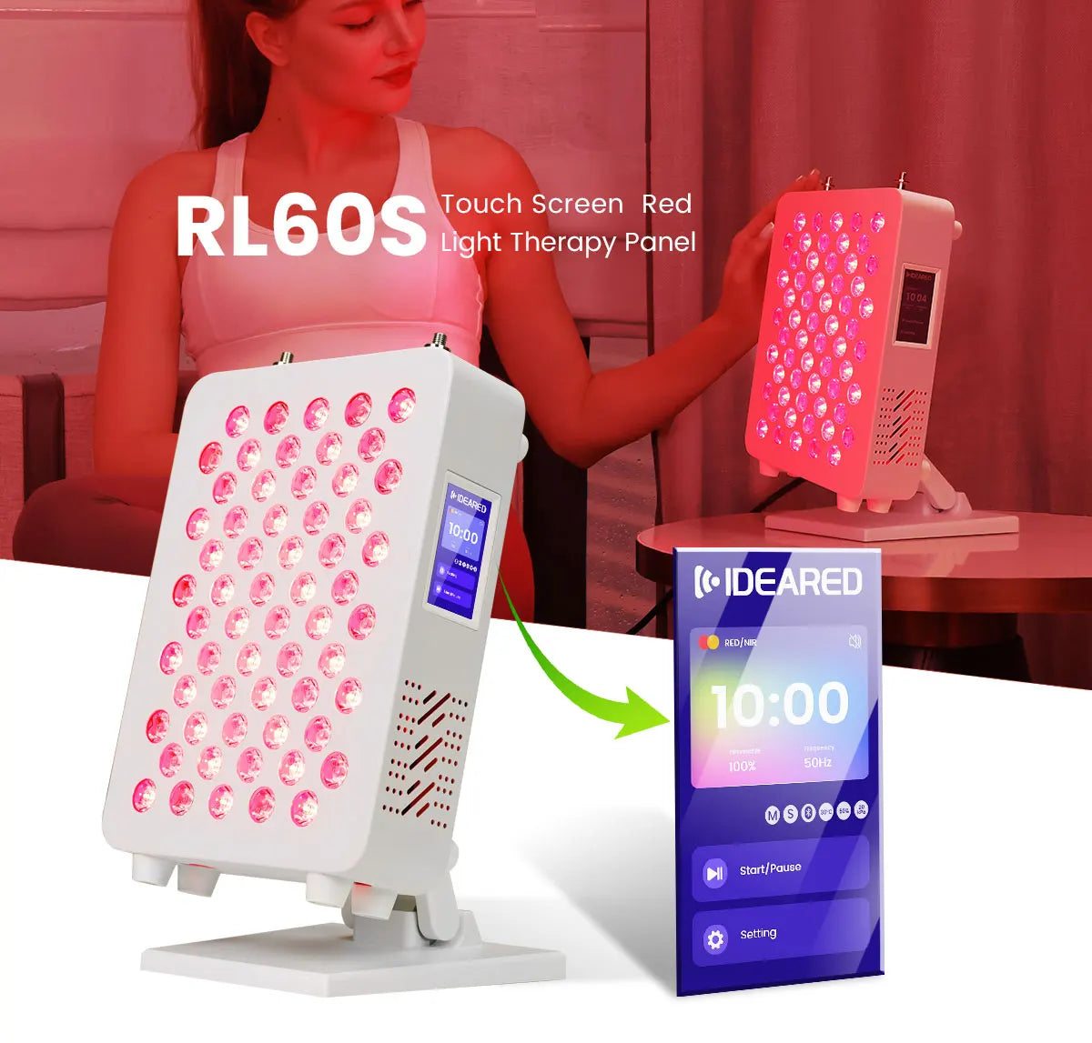 Red Light Therapy OEM/ODM 5 Wavelengths Pulse Model Full Body Use 300-3600W Infrared PDT Touch Screen LED Red Light Therapy Panel Device