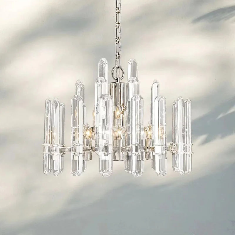 2026 Luxury Crystal Round Pendant Light - Dimmable Gold/Black Chandelier