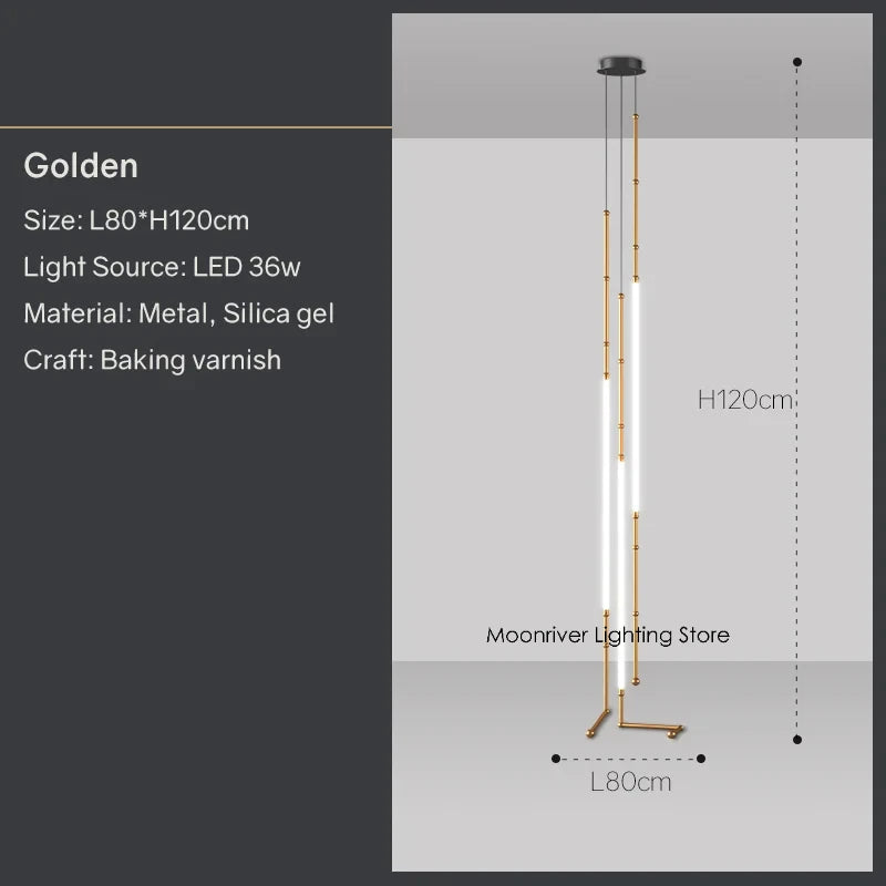 Modern Art Bar Counter Chandelier Restaurant LED Hanging Lamp Simple Line Home Decor Pendant Light Lobby Pendant Light Lamparas