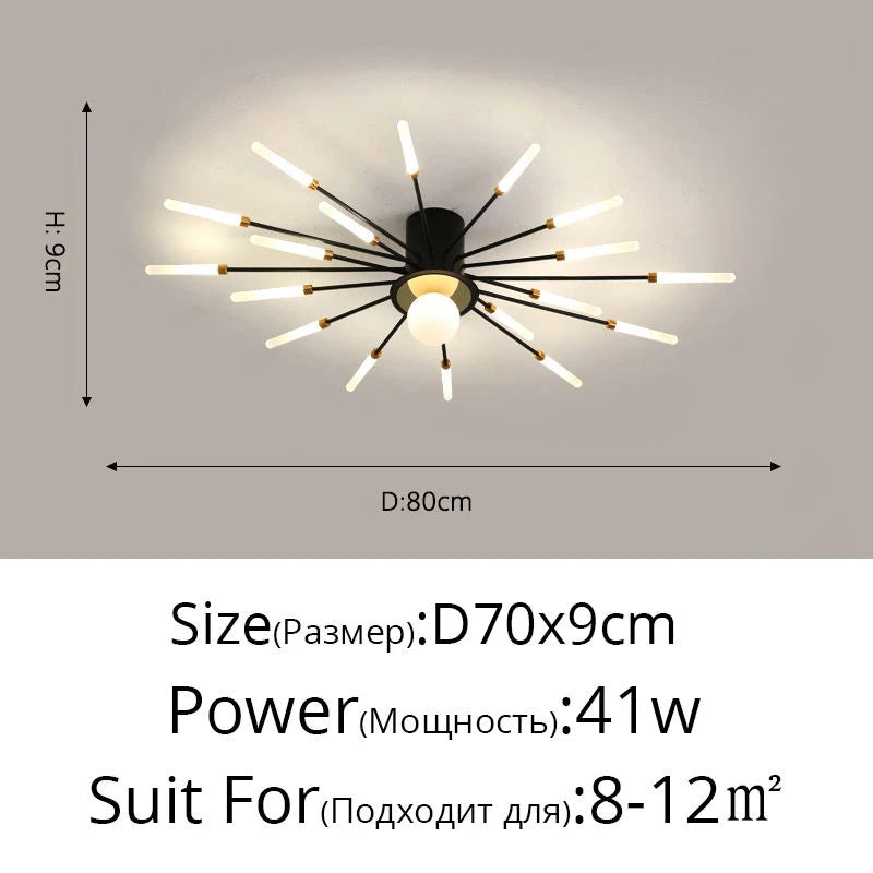 2025 New Creative fireworks Modern led Chandelier For Studyroom Bedroom Kitchen hall Lighting Decor Indoor Lamp Warm Home Lustre