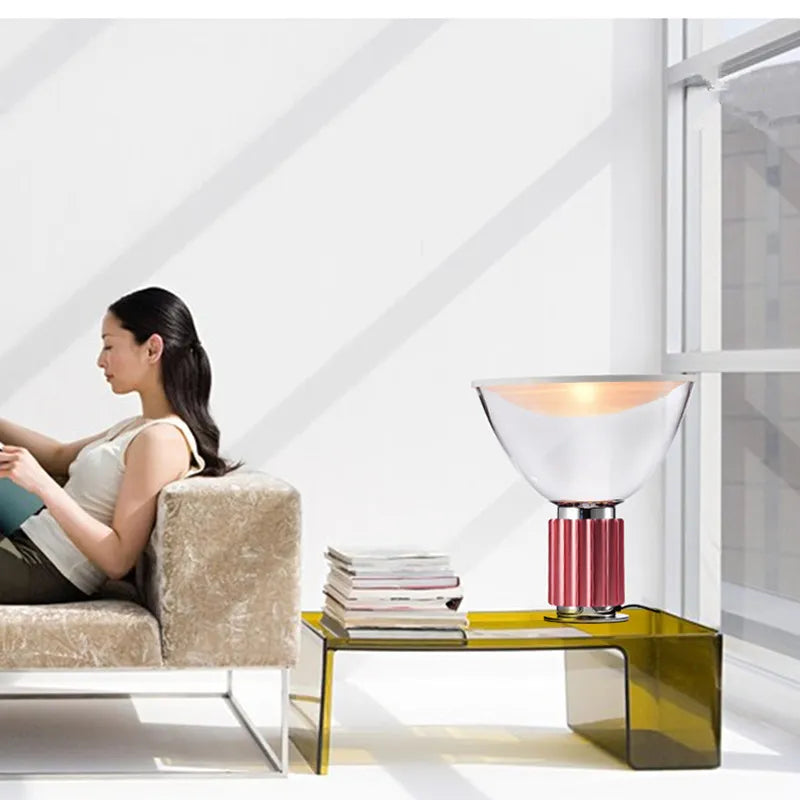 Taccia table lamp Scandinavian Italian designer light living room kitchen island lighting decors bedside bedroom Glass table lamp