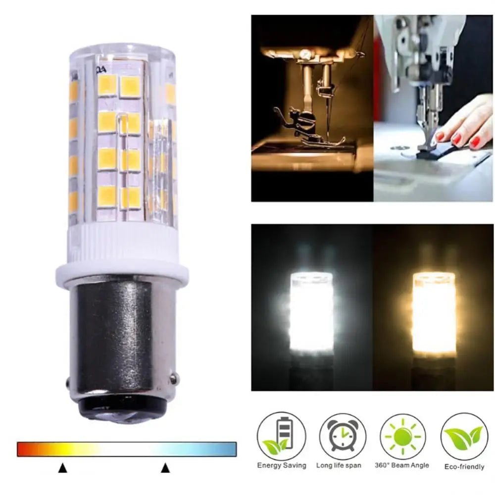 Led Lights Super Bright Crystal Lamp Lights For Sewing Machine Corn Bulbs 350-360lm High Brightness 220v Energy Saving
