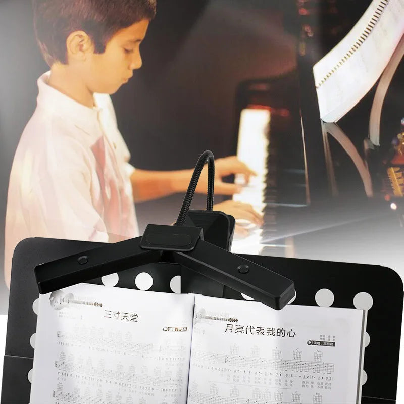 Table Lamp Rechargeable Foldable LED Eye-care Light With Clip For Reading Student