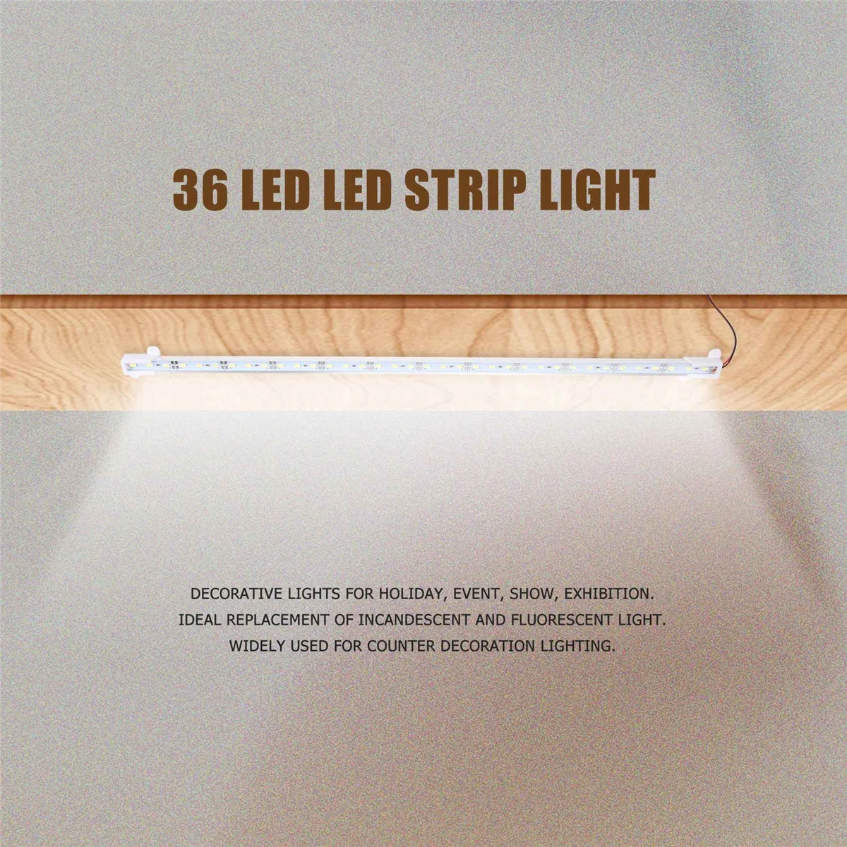 LED 50CM 12V 36 LED 5050 SMD Hard Strip Bar Light Aluminum Rigid White