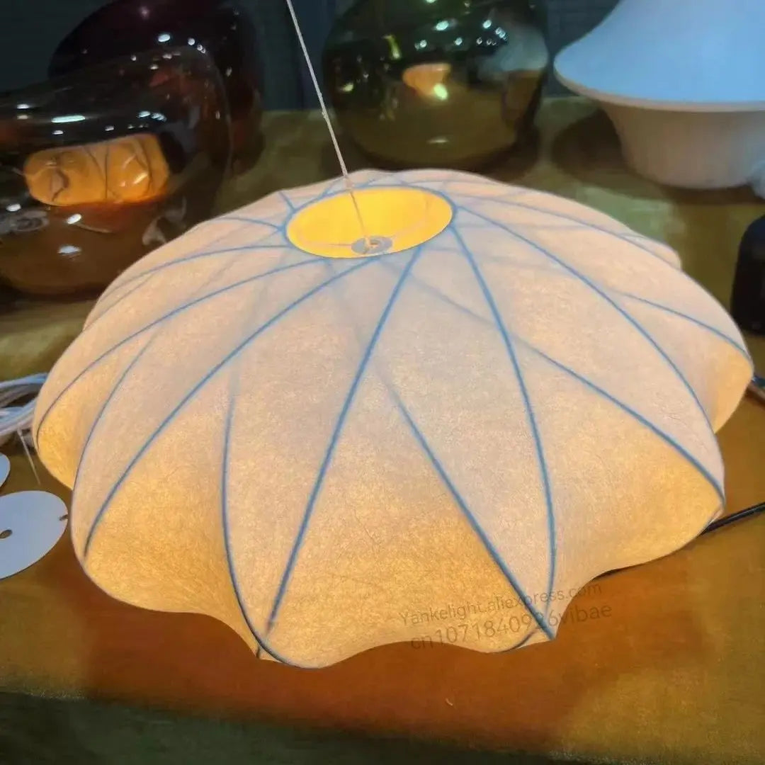 Wabi-sabi Silk LED Pendant Lamp Denmark Designer Hanging Light Living Room Hotel Restaurant Factory Direct High-End Home Decor