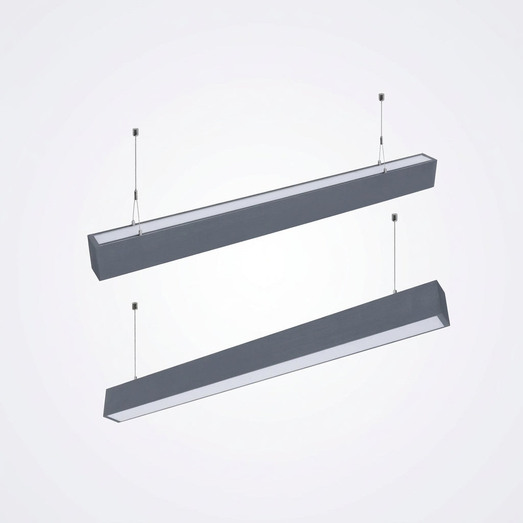 4ft Modern LED Linear Light (1200mm, 40W) - Suspended Chandelier & Ceiling Strip Lamp for Office, Shop & Home Decor