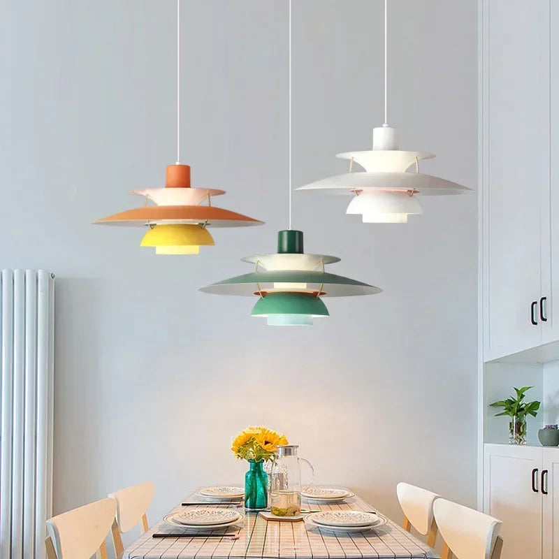 30CM Nordic Creative Design Pendant Lamp High Quality Color Umbrella Led Chandeliers Living Kitchen Bedroom Home Furnishings Lighting