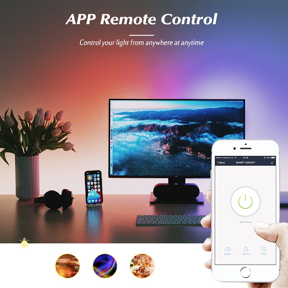 Aubess 15W E27 WiFi Smart Light Bulb RGB Dimmable Led Light Smart Lamp, Support Tuya Smart Life Yandex Alice Alexa Google Home