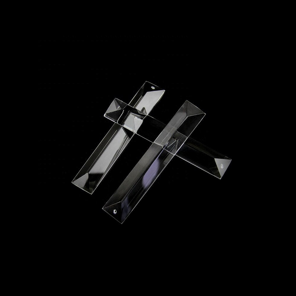 Camal 1pcs K9 Glass Rectangle Hanging Crystal Chandelier Prism Drop Pendant In One Or Two Holes For Lighting Parts Lamp Decor