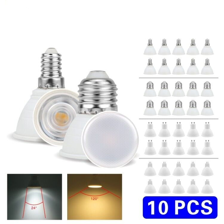 10pcs Lampasas LED Bulb MR16 GU5.3 GU10 E27 E14 6W 220V-240V Bombillas LED Lamp Spotlight Lampasa LED Spot Light 24/120 degree