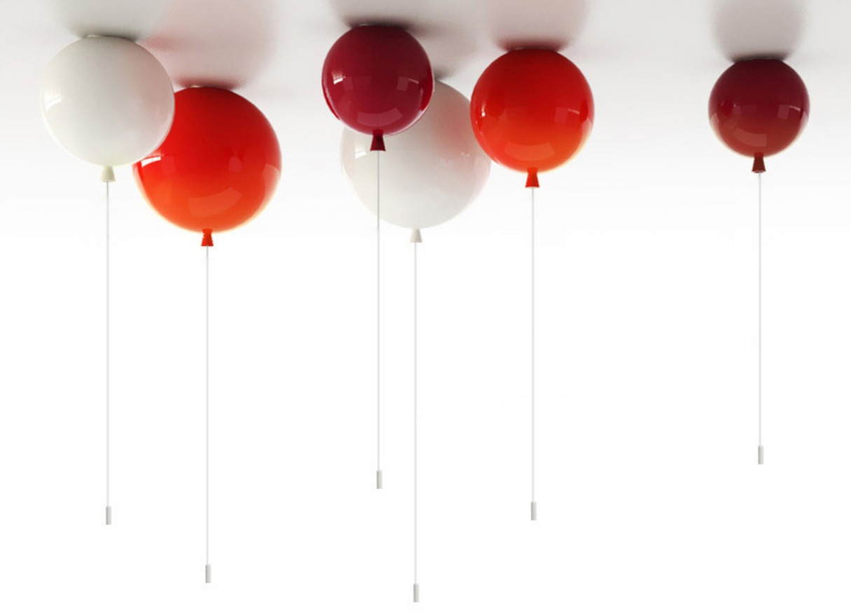 Modern Acrylic Balloon Ceiling Light Fixture - 6 Colors Available