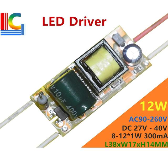 8W 9W 10W 11W 12W LED Driver Adapter 24V- 40V 300mA Power Supply 85-265V AC-DC Lighting Transformator LED Downlight 8-12*1W