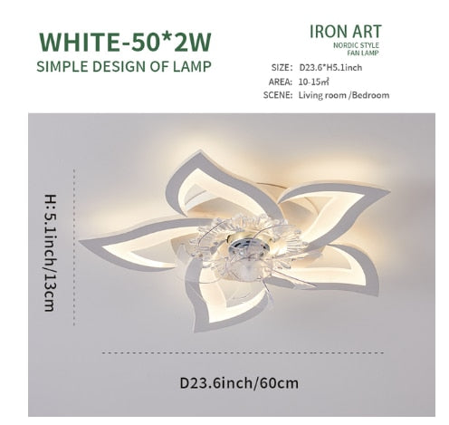 110 220V Ceiling Fans With Light Smart Switch Modern Led Ceiling Fan Lamp Minimalist For Living Room Bedroom Home Decor Fan Lamp