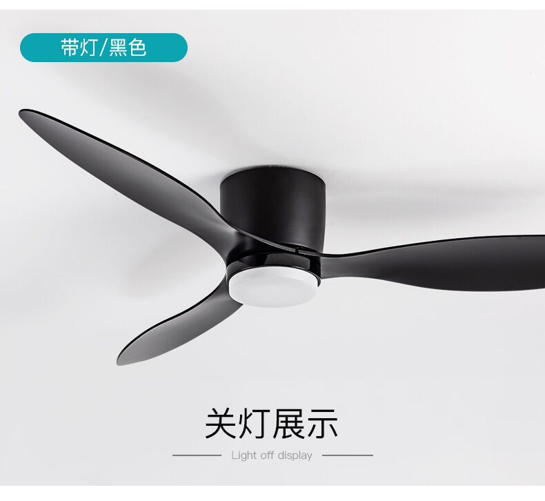 Modern Led Ceiling Fan Without Lights DC Motor 6 Speeds Timing Fans 20CM Low Floor Loft Remote Control Decorative Fan With Light