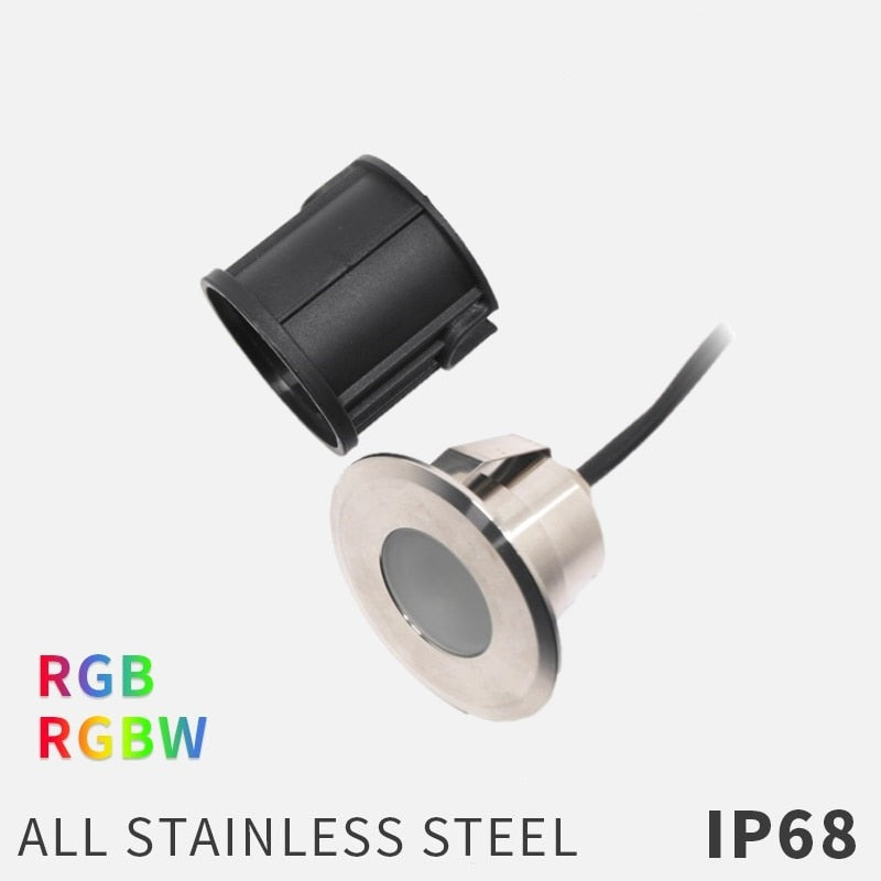 LED Outside Led Ground Spot 12V 24V RGB Low Voltage Landscape Lighting Recessed Garden Terrace Lamp Waterproof Outdoor IP68