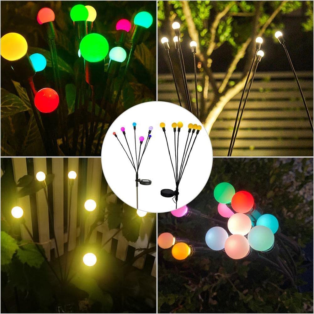 Solar LED Light Outdoor Garden Lights Firework Firefly Swaying Light Landscape Lighting for Yard Pathway Lawn Garden Decoration