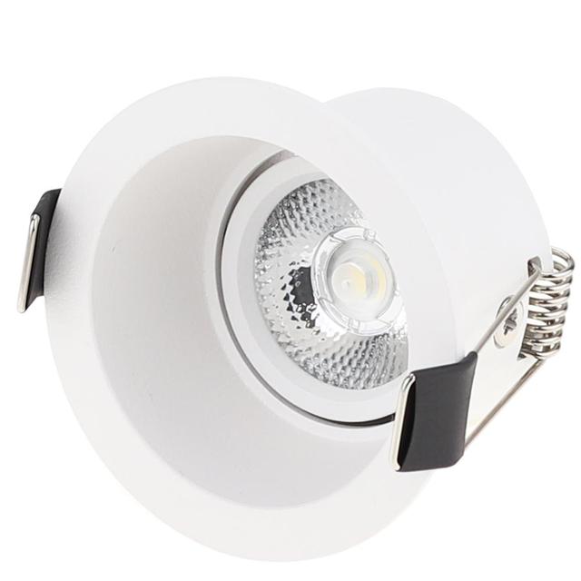 Anti Glare LED 5W 7W 10W 12W Embedded Ceiling Downlight Round Spotlights CRI90 Black White Led Ceiling Indoor Lighting For Mall